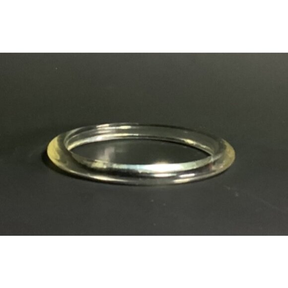 Vintage Clear Flying Saucer Lucite Spacer Bangle Bracelet UFO Profile Minimalist - Picture 5 of 9